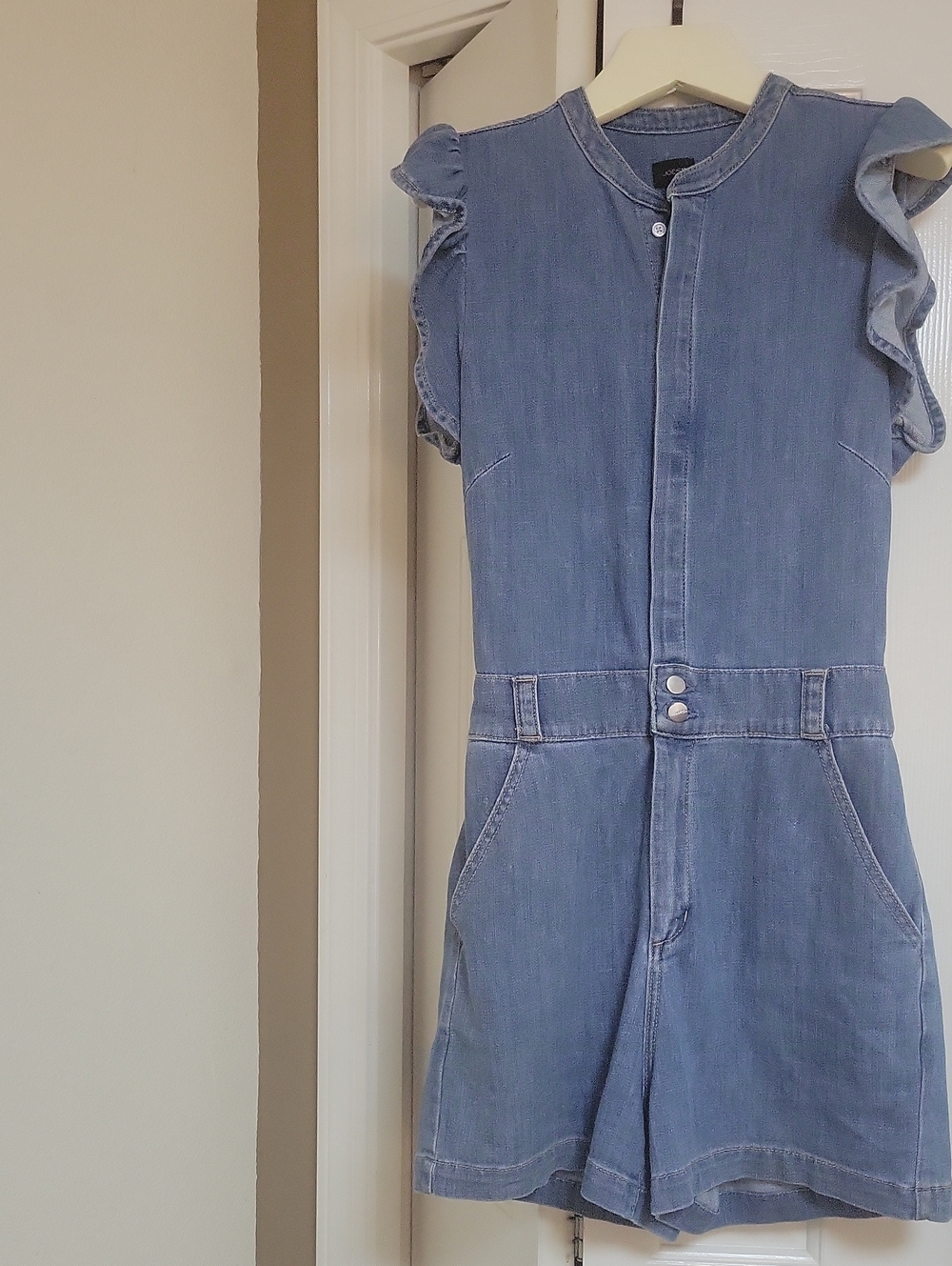 Joe's Jeans Light Blue Denim Button-Up Romper